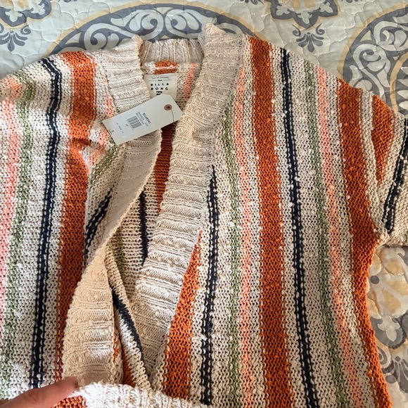 NWT Billabong Bring it together multicolor open weave crossover sweater, S - Picture 8 of 13